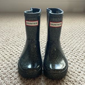 Black/Sparkle Toddler Hunter Boots 🖤
